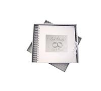 White Cotton Cards Civil Partnership, Wedding Rings, Card & Memory Book. (CP10)