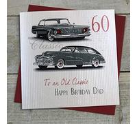 WHITE COTTON CARDS Classic Car 60 To an Old Classic Happy Birthday Dad Handmade 60th Birthday Card, SB6-D60