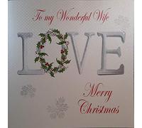 White Cotton Cards Code xx14-24 To My Wife Merry Christmas Handmade Love Card