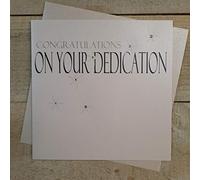 WHITE COTTON CARDS Congratulations, Handmade Dedication Card (Code N218)