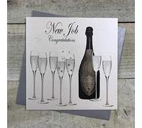 White Cotton Cards Congratulations Handmade New Job Card, PD236