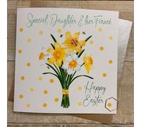 WHITE COTTON CARDS DAUGHTER & FIANCE - EASTER DAFFODILS CARD (E26-6-DFE)