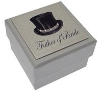 WHITE COTTON CARDS Father of The Bride Mini Wedding Table Favour Box with Top Hat Design, PM8