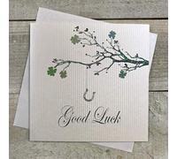 WHITE COTTON CARDS Good Luck Handmade Card, PD84