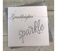 WHITE COTTON CARDS Granddaughter Birthday Card, Sparkle Handmade LL88