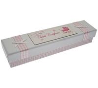 White Cotton Cards Handmade Girls Birth Certificate Holder, Pink, BPP3