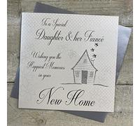 WHITE COTTON CARDS Handmade New Home Card, Daughter & her Fiancé - Code SS252-DF,16 x 16 cm