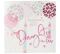 WHITE COTTON CARDS Happy Beautiful Daughter-in-Law Handmade Birthday Card, Pink, G110dil