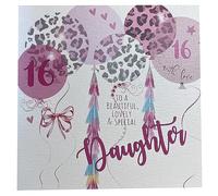 white cotton cards Happy Birthday To A Beautiful Daughter 16 Handmade Large 16th Birthday Card Present, XLWB102