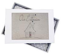 White Cotton Cards, Home Extension, Mini Photo Album, House, T-HE, Board, 12.5 x 17.5 x 2.5 cm