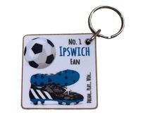 WHITE COTTON CARDS Ipswich Town Tractor Boys FC Football Club Fan - KEYRING (K-FN103)