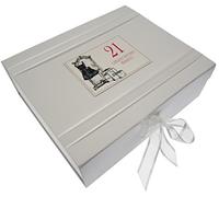 White Cotton Cards Large 21st Birthday Little Black Dress Keepsake Box
