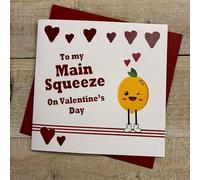 WHITE COTTON CARDS LEMON - VALENTINE'S DAY CARD, HAND FINISHED (V26-25)
