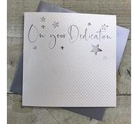White Cotton Cards On Your Dedication Stars Handmade Card, PD123