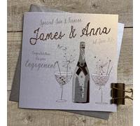 White Cotton Cards Personalised Engagement Card | For Son & Fiancée