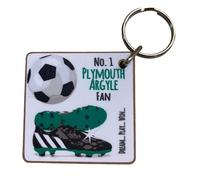 WHITE COTTON CARDS Plymouth Argyle Pilgrims FC Football Club Fan - KEYRING (K-FN15)