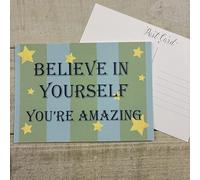 WHITE COTTON CARDS Postcard - Believe In Yourself, 1 Piece (PC160)