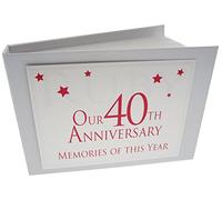 WHITE COTTON CARDS Range, Ruby On Our 40th Anniversary Memories of This Year, Tiny Value Album, (Code TVAW40)