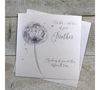 WHITE COTTON CARDS Sympathy Handmade Card - Loss of Brother VN98-B, 16cm x 16cm