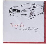 WHITE COTTON CARDS 'To My Son On Your Birthday', 16cm x 16cm