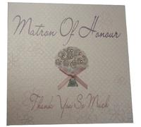 WHITE COTTON CARDS WB16 Matron of Honour You So Much Handmade Card Bouquet