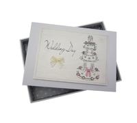 White Cotton Cards Wedding Day Tiny Album Cake Design,12.5x17.5x2.5 cm
