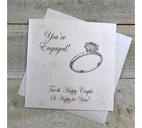 White Cotton Cards Happy Couple Handmade Scottish Engagement Card, PS11