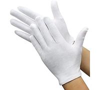 White Cotton Gloves Hand Care Work Gloves Lint Free Gloves, Extra Large, 12 Pairs
