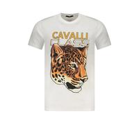 White Cotton Men T-Shirt Stylish Prints - male - Cavalli Class - T-Shirts - White - L - Tops L