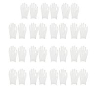 White Cotton Overnight Moisturizing Gloves, 15 Pairs for Dry Hand Skin