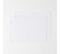 (White) Cotton Plain Pack of 2 Placemats