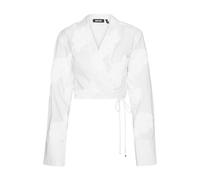 White Cotton Shirt with Embroidered Flowers - female - ROTATE Birger Christensen - Blouses - White - S - Blouses & Shirts S
