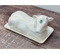 White Cow Shaped Butter Dish