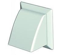 White Cowled Outlet with Damper for 100mm Round Duct - Pack of 2