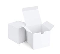 White Craft Gift Box 10cm x8cm x 8cm 5 Box Pack Cup Cakes Packaging Easy Assemble BY Noondl Stationary (1)