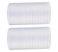 White Craft Mesh Ribbon - 2 Rolls Deco Mesh for Wreath Making, DIY Holiday Decorations, Wrapping and Party Backdrops (6inx30ft Each).