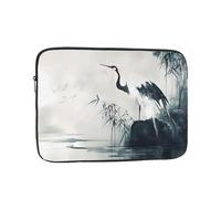 white crane 10 inch Prints Laptop Case - Slim and Portable, Suitable for Office Travel and Commute