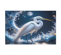 White Crane Jigsaw Puzzles for Adults 1000 Pieces Puzzle Brain Teaser And Children Premium Quality Wooden (75×50cm)