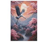White Crane Jigsaw Puzzles for Adults 1000 Pieces Puzzle Brain Teaser And Children Premium Quality Wooden (78×53cm)