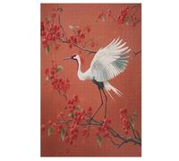 White Crane Puzzles 1000 Pieces For Teens And Adults - Wooden Jigsaw Puzzle Family Activity Educational Games 78×53cm
