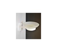 (White) Croydex Metal and Glass Soap Dish Holder