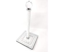 White Crushed Diamond Crystal 29cm Diamante Freestanding Chrome Kitchen Roll Holder for kitchen decoration