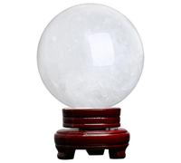 White Crystal Ball Crystal Sphere Crystal Ball with Stand for Lucky Wealth Protect The House Home Decor Ornament,70mm
