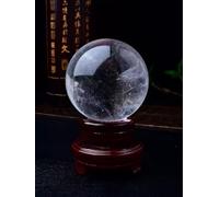 White Crystal Ball Ornaments Home Desk Mascot East China Sea Stone,40mm