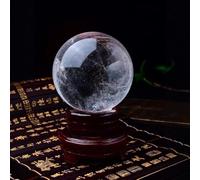 White Crystal Ball Ornaments Home Desk Mascot East China Sea Stone,60mm Gemstone Stone