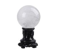White Crystal Ball Ornaments raw Stone Polished Home Office Opening Gift Feng Shui,6cm