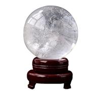 White Crystal Ball Ornaments raw Stone Polished Seven Star Array feng Shui Home Office Decoration,Dia.3.5in