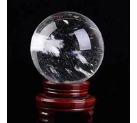 White Crystal Ball Ornaments, raw Stone Smelting and polishing, Office, Home Living Room Accessories, Opening Gifts,60mm