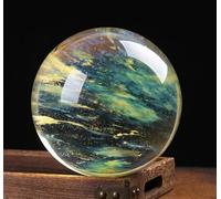 White Crystal Ball Smelting Stone raw Home feng Shui Polished Gift,18cm