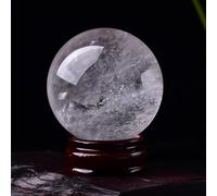 White Crystal Ball Transparent Ornaments raw Stone Polished Home Auspicious Office Crafts,A-70mm